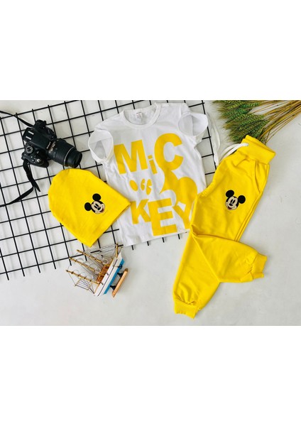 Çocuk Mickey Mouse Baskılı 3'lü Eşofman Takımı