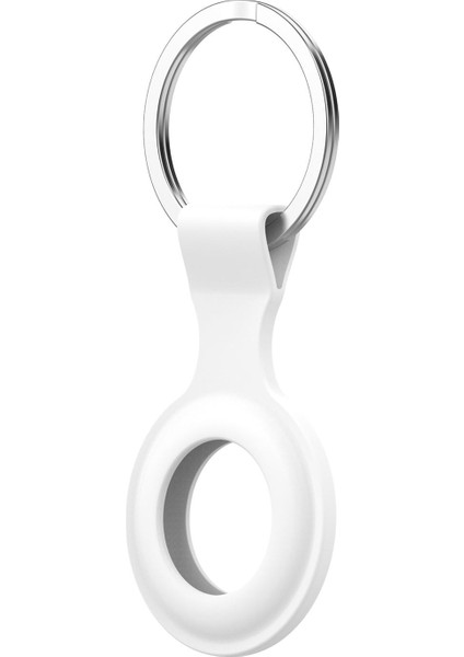 Yumuşak Silikon Koruyucu Kol Anti-Kayıp Apple Airtags Bulucu Izci Için Beyaz (Yurt Dışından)
