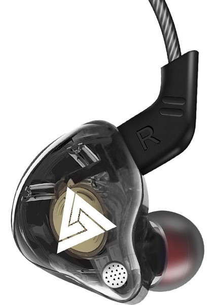 Qkz Ak6 Stereo 3.5mm Spor Çağrı Kulaklık Dizüstü Pc Siyah Için Mikrofon ile Mikrofon (Yurt Dışından)
