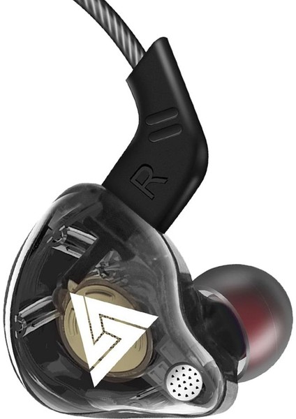 Qkz Ak6 Stereo 3.5mm Spor Çağrı Kulaklık Dizüstü Pc Siyah Için Mikrofon ile Mikrofon (Yurt Dışından)