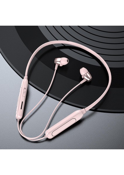Spor Kulaklık Kablosuz / Mic Ile Bluetooth Desteği Tf Kart Earbuds Pembe (Yurt Dışından)