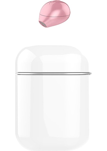 Mini Kablosuz Kulaklık Kulaklık Gizli Bluetooth Kulaklık Düğme Kontrol Pembe (Yurt Dışından)