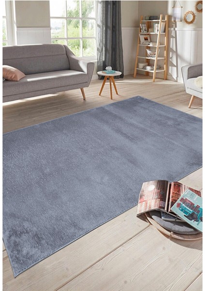 Gri, Peluş, Antibakteriyel, Kaymaz Taban Post Halı fırsatları