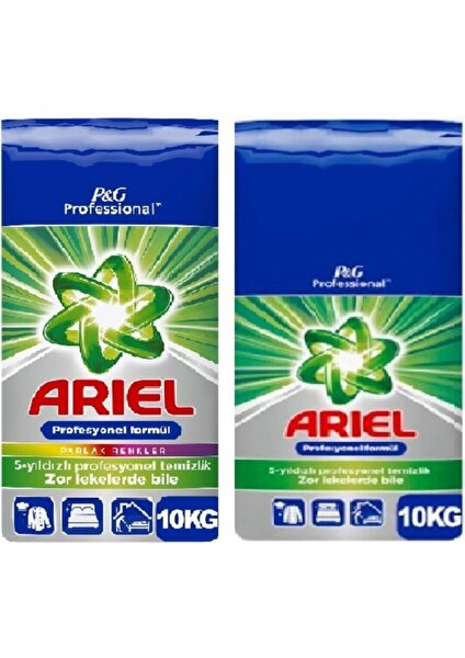 P&g Ariel 10 kg Proffesyonel Aqua & Ariel 10 Kgparlak Renkler