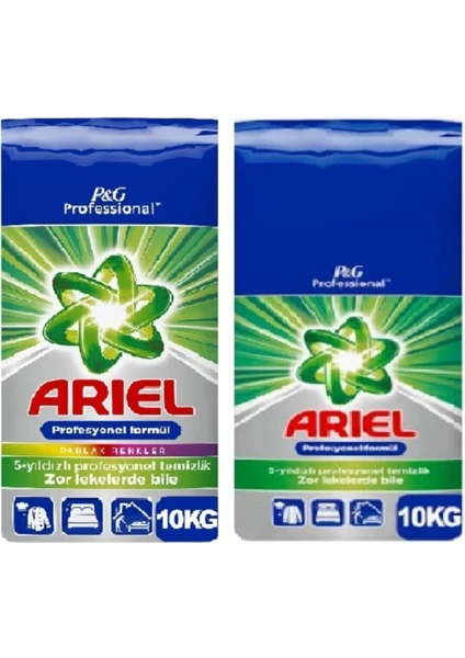 P&g Ariel 10 kg Proffesyonel Aqua & Ariel 10 Kgparlak Renkler