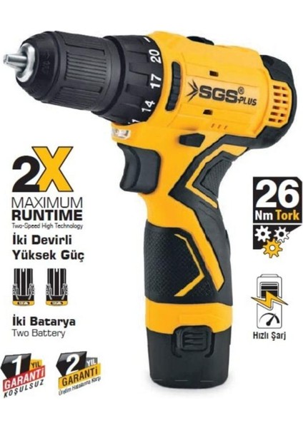 5131 Profesyonel Akülü Vidalama 12 Volt 1.5 Amper