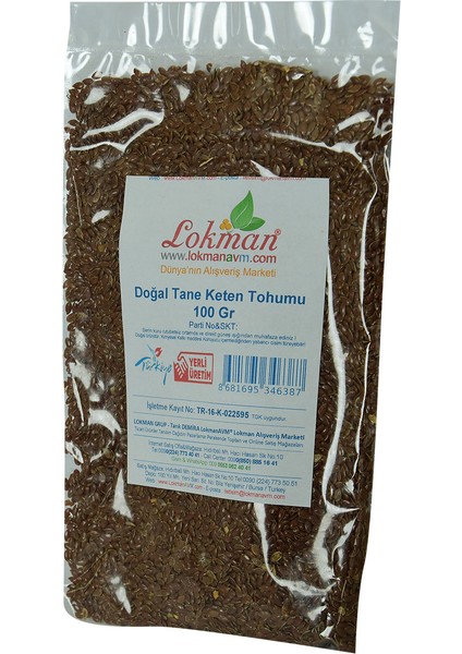 Keten Tohumu Doğal Tane 100 gr Paket fırsatları