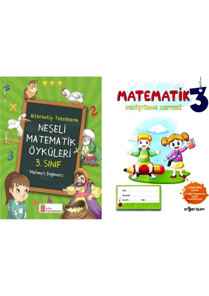 Ata Yayıncılık  3. Sınıf Neşeli Matematik Öyküleri + Pekiştirme Defteri