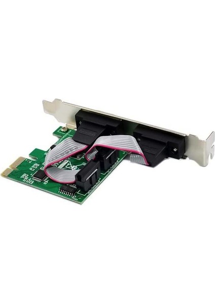 2 Port Seri Bağlanti Pci Express x1 Kart Pci Express RS232 2 Port Pci-E Seri Com Db9 Seri Port