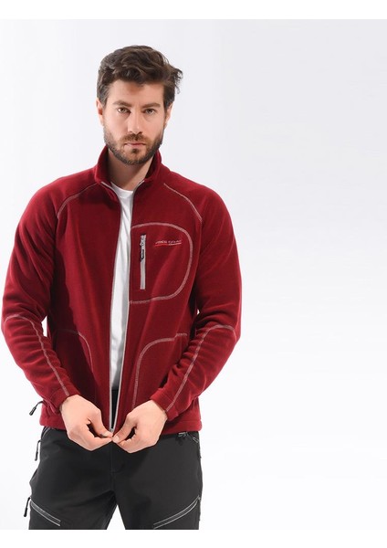 Man Full Zipper Fleece-Bordo