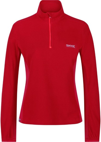 Highton Half Zip Bayan Polar-Kırmızı