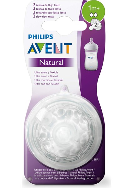 Philips Avent Natural Biberon Emziği +1 Ay 2li