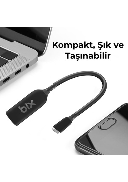 BX01HB PRO Type-C to 4K@60Hz HDMI / HDCP, Macbook / Windows Uyumlu Grafik Adaptörü