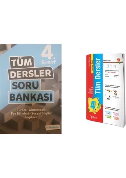 Tudem Yayınları 4. Sınıf Tüm Dersler Soru Bankası ve Tüm Dersler Yaprak Test