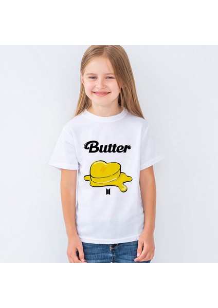 Bts Butter Tasarımlı Çocuk Tişört T-Shirt Mr-02