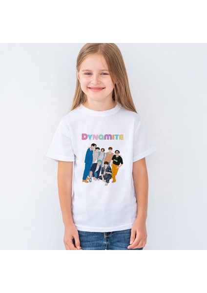 Bts Dynamite Tasarımlı Çocuk Tişört T-Shirt Mr-03