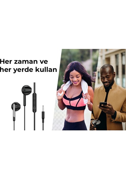 Xioami Redmi Note 10 5g Uyumlu Kablolu Kulaklık 3,5 mm Jack Girişli