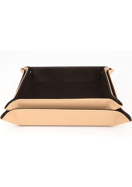 Gerçek Deri Vale Tepsi Set Valet Tray Saat Saklama Kutusu Çoklu Rolex Kutusu Ofis Düzenleyici Ofis Organizer Watch Box Yatakbaşı Tepsisi fırsatları