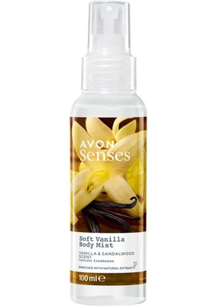 Soft Vanilla Vanilya ve Sandal Ağacı Kokulu Vücut Spreyi 100 Ml.