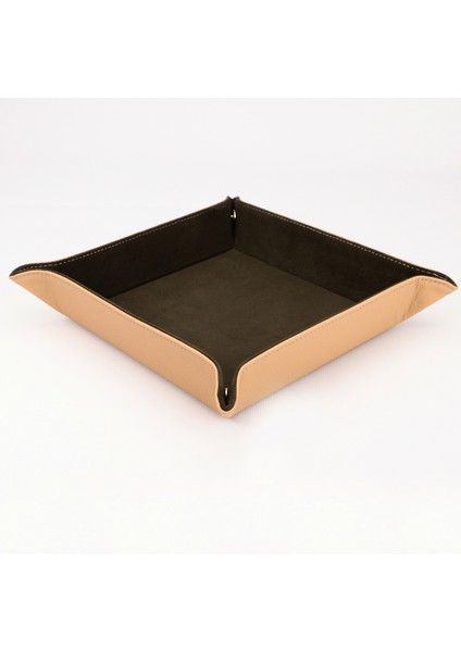 Gerçek Deri Vale Tepsi Set Valet Tray Saat Saklama Kutusu Çoklu Rolex Kutusu Ofis Düzenleyici Ofis Organizer Watch Box Yatakbaşı Tepsisi