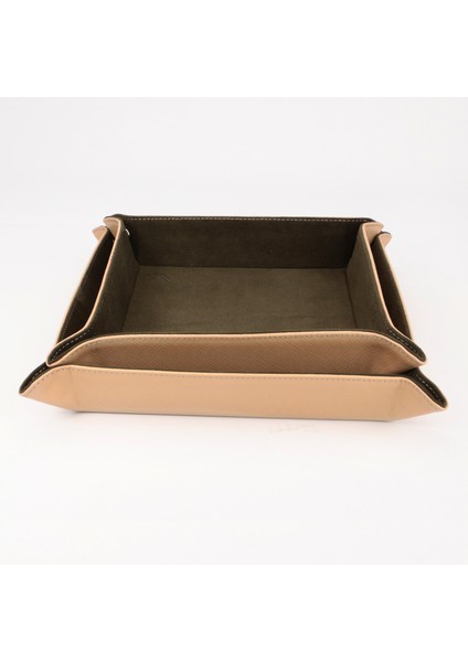 Gerçek Deri Vale Tepsi Set Valet Tray Saat Saklama Kutusu Çoklu Rolex Kutusu Ofis Düzenleyici Ofis Organizer Watch Box Yatakbaşı Tepsisi