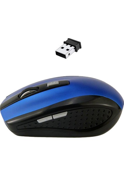 2.4g 1800 Dpı USB 2.0 Kablosuz Optik Oyun Mouse Fare Pc # 2 Mavi