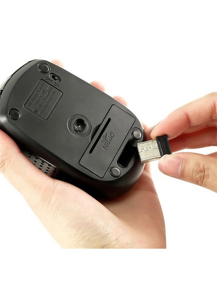 2.4g 1800 Dpı USB 2.0 Kablosuz Optik Oyun Mouse Fare Pc # 2 Mavi