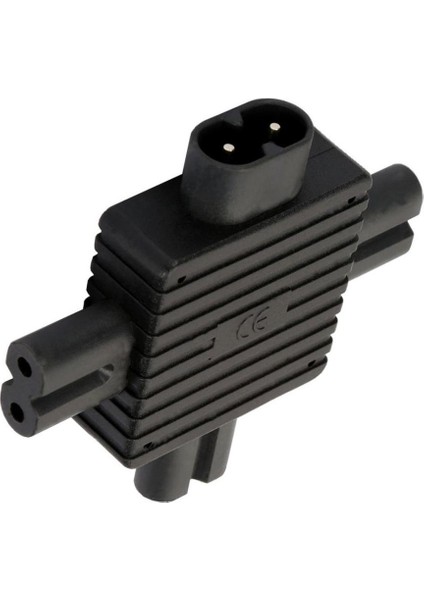 Iec C8 Erkek 3x Kadın C7 Fiş Splitter Güç Adaptörü Bağlayıcı (Yurt Dışından)