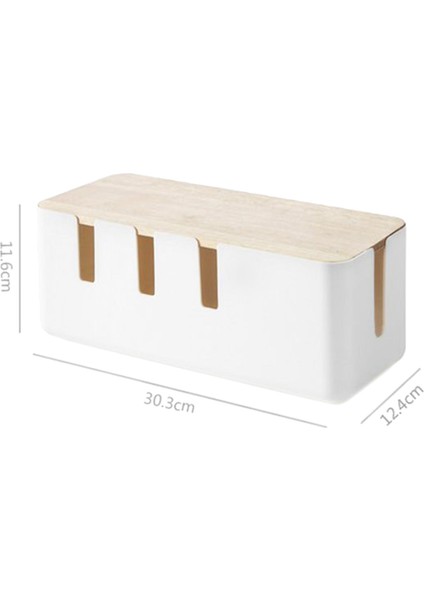 Meşe Kablo Yönetimi Kutusu Kablo Kutusu Organizatör Ev Ofis 12X5X4.6 Inç Için (Yurt Dışından) fırsatları