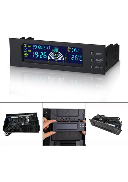 Bilgisayar Sıcaklık Monitörü 5.25 "kadınlar Için Optik Sürücü Pozisyonu Donanım (Yurt Dışından) modelleri