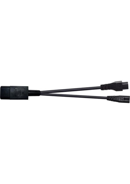 Yeni Siyah IEC320-C14 C7 + C5 Y-Şekilli Ac Güç Kablosu 1-2-2 Erkek Kadın (Yurt Dışından)
