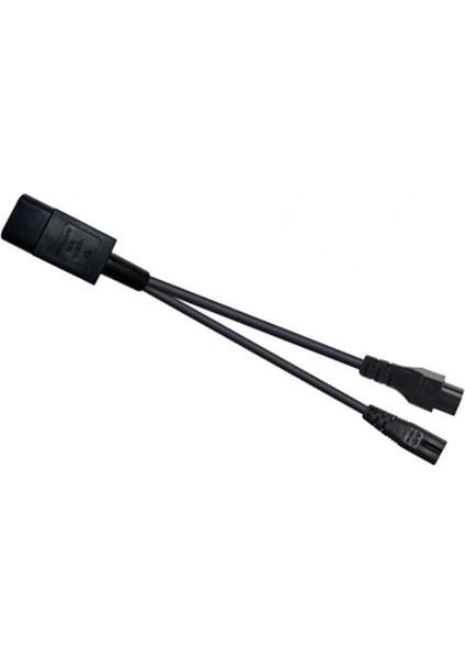 Yeni Siyah IEC320-C14 C7 + C5 Y-Şekilli Ac Güç Kablosu 1-2-2 Erkek Kadın (Yurt Dışından)