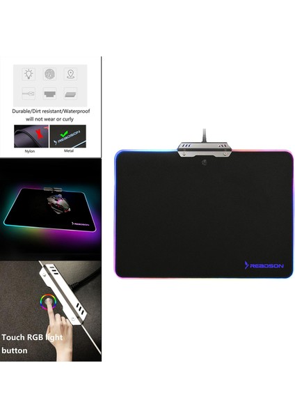 Metal Oyun Mouse Pad Fare Paspas ile Hızlı ve Doğru Kontrol Için Aydınlatma (Yurt Dışından)