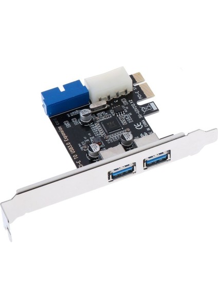 Pcı-E - 2 Port Çift USB 3.0 Genişletme Kartı Dönüştürücü 5gbps 19PIN (Yurt Dışından)