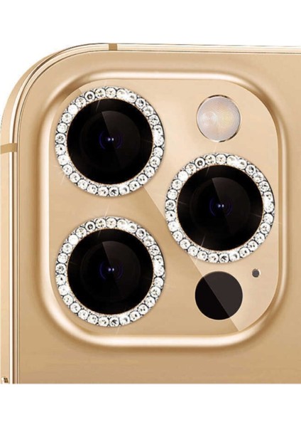 Apple iPhone 12 Pro Taşlı Kamera Lens Koruma Camı 3'lü