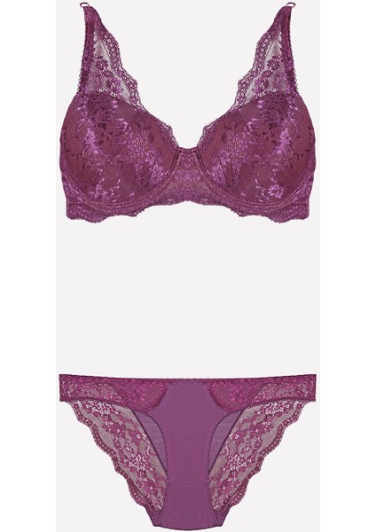 4340 Desteksiz Dantelli Sütyen Takım