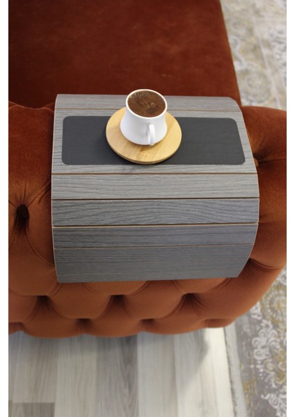 Deri Tabanlı Kolçak Sehpası Koltuk Kenarı Yan Sehpa fiyatları