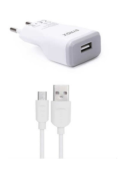 Eu-39-Htc Desire 620 Dual Sim Uyumlu Mikro USB Girişli 2.0 Amper Şarj Aleti+Kablo Şarj Cihazı - J15