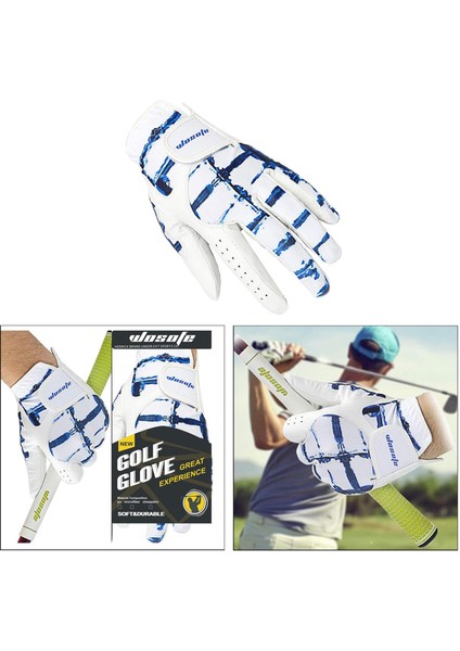 Erkek Golf Eldivenleri Solak Prim Deri Nefes Alabilir Seçim Boyutu L