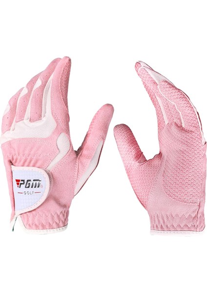 Golf Eldiven Bayanlar Sol El Saklı Olmayan Hurma Yumuşak Genç Spor Eldiven Pembe Beyaz L