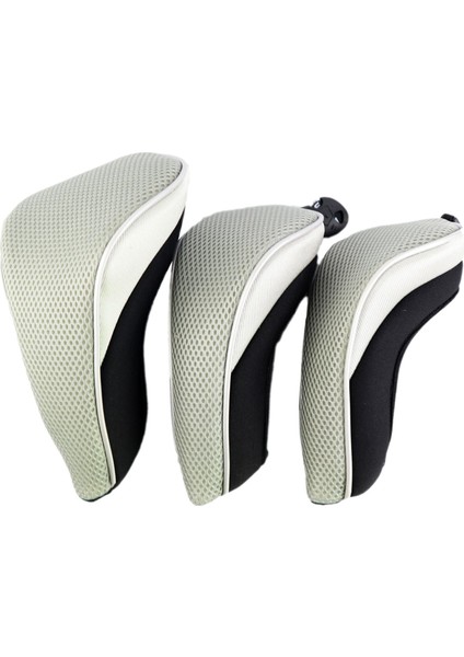 3 Adet Nefes Golf Kulübü Başkanı Kapakları 1 3 5 Headcovers Kollu Sayı Tags Gri Yeşil indirimleri