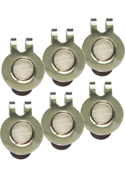 Metal Golf Topu Marker Eğitim Yardım Mıknatıs Için 6 Paket Ic Şapka Klipler