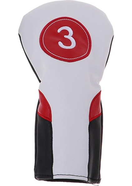 Premium Pu Spor Golf Ahşap Sürücü Kafası Kapak Headcover - Beyaz 3 fiyatları