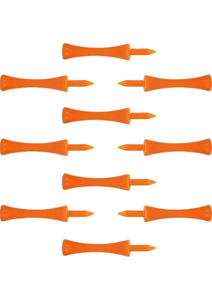 10 Adet Golf Tees Plastik Golf Tırnak Sınır Pin Açık Spor Kaynağı 70MM Turuncu