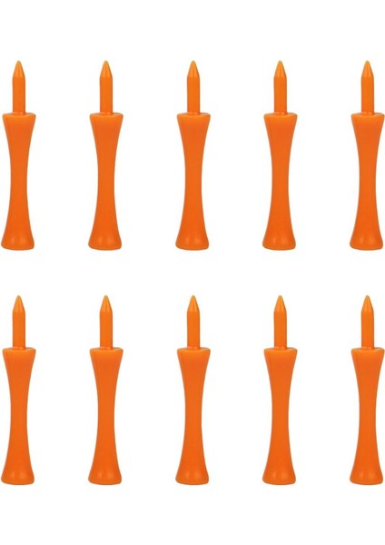 10 Adet Golf Tees Plastik Golf Tırnak Sınır Pin Açık Spor Kaynağı 70MM Turuncu fiyatları