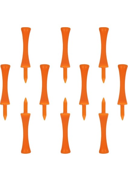 10 Adet Golf Tees Plastik Golf Tırnak Sınır Pin Açık Spor Kaynağı 70MM Turuncu modelleri