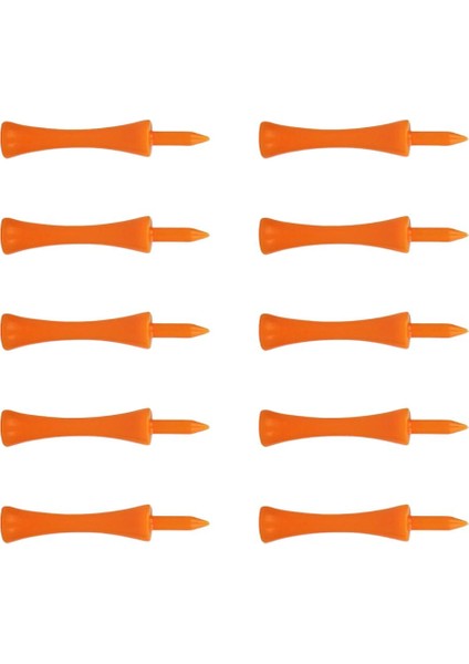 10 Adet Golf Tees Plastik Golf Tırnak Sınır Pin Açık Spor Kaynağı 70MM Turuncu indirimleri