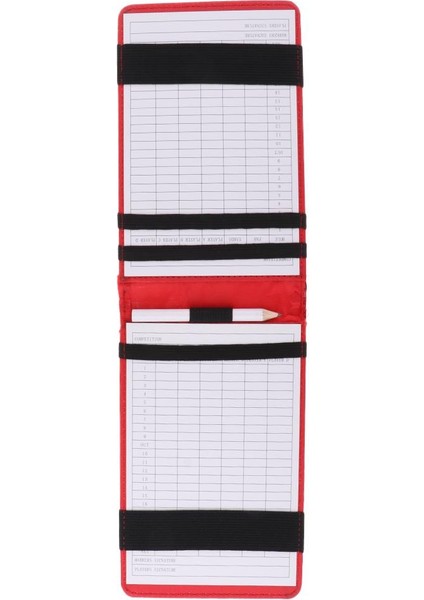 Pu Golf Scorecard Tutucu Eğitim Kitap Kapak ile Kalem Kırmızı