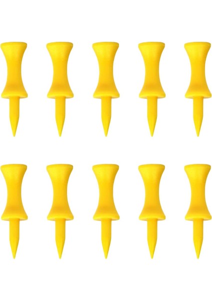 10 Adet Golf Tees Plastik Golf Tırnak Sınırı Pin Açık Spor Kaynağı 43MM Sarı fiyatları