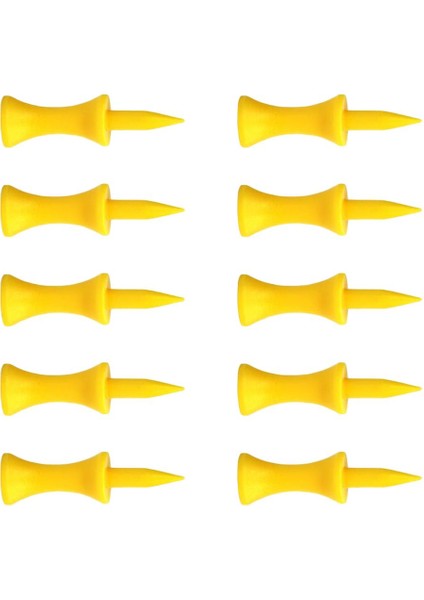 10 Adet Golf Tees Plastik Golf Tırnak Sınırı Pin Açık Spor Kaynağı 43MM Sarı modelleri